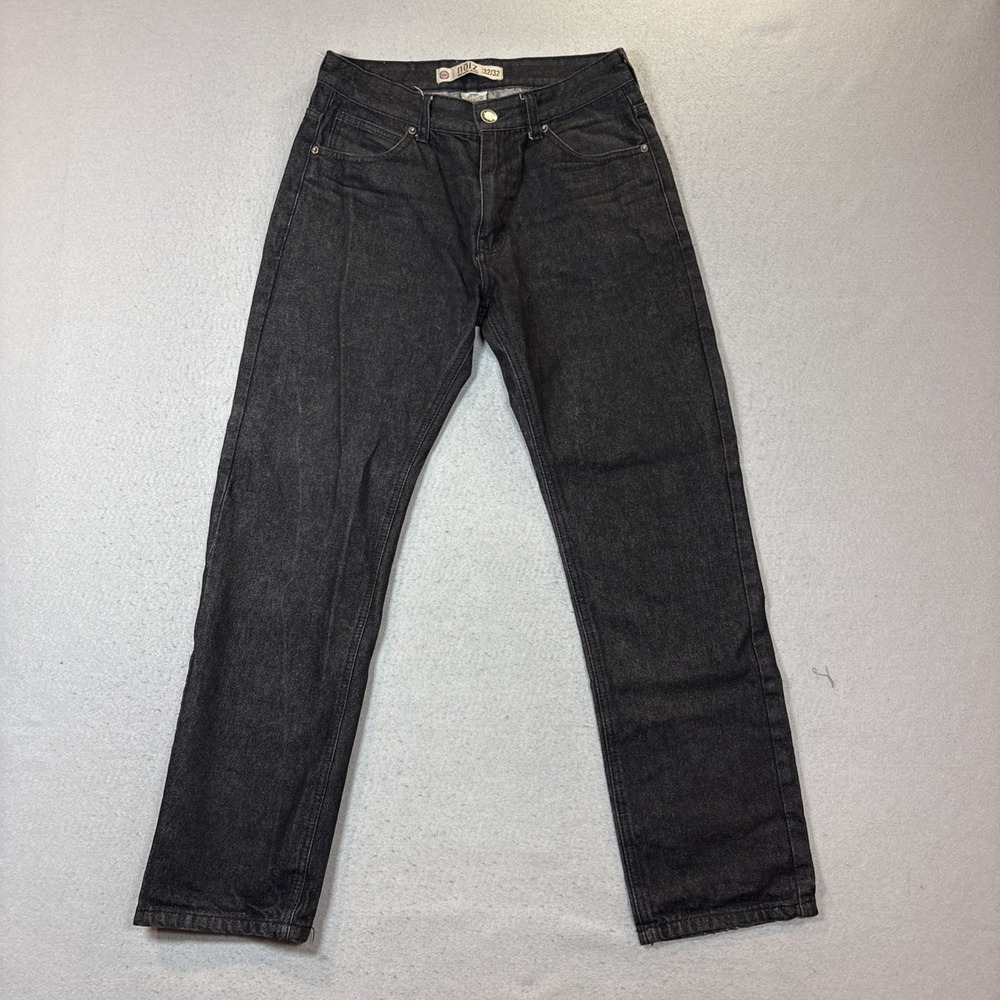 NOIZ Premium Denim Jeans MENS Black 100% Cotton Zip Close Pockets SIZE 32 x 32